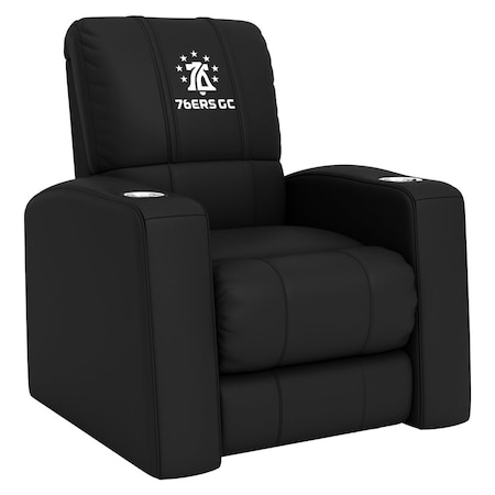 Dreamseat Home Theater Recliner with Philadelphia 76ers GC All White XZ418301RHTCDBLK-PSNBA32101